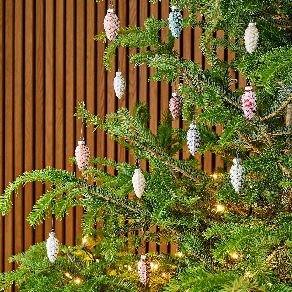 ShinyBrite™ Pinecone Baubles (Set of 12) West Elm UK